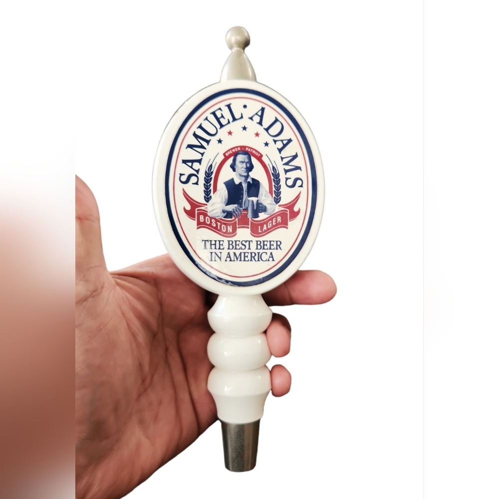 Samuel Adams Red White & Blue 9” Beer Tap Handle in excellent pre-owned conditio